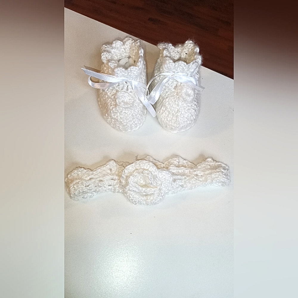 baby shoes matching headband